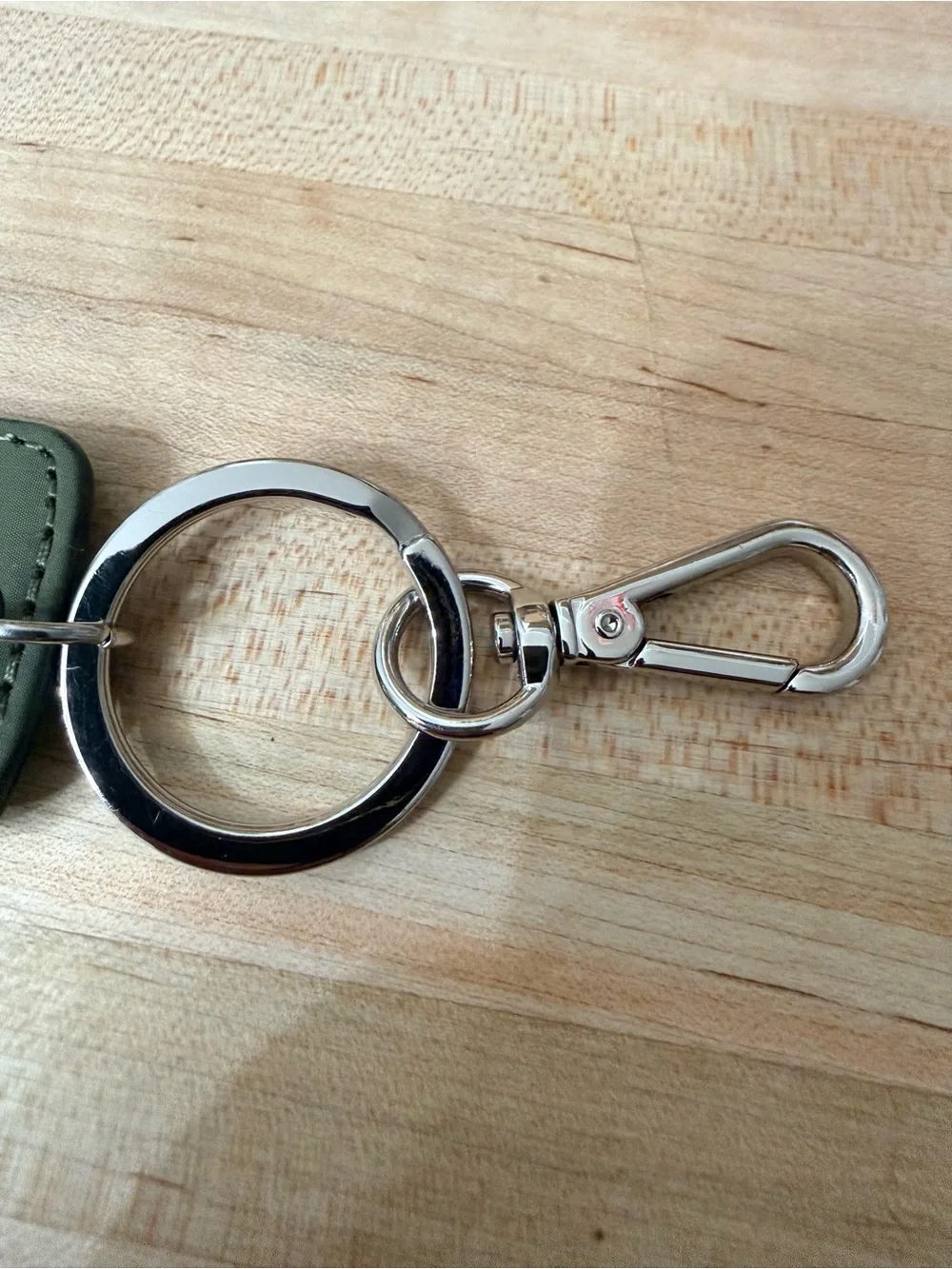APC A.P.C. Miles Keychain : Olive/Black/Silver